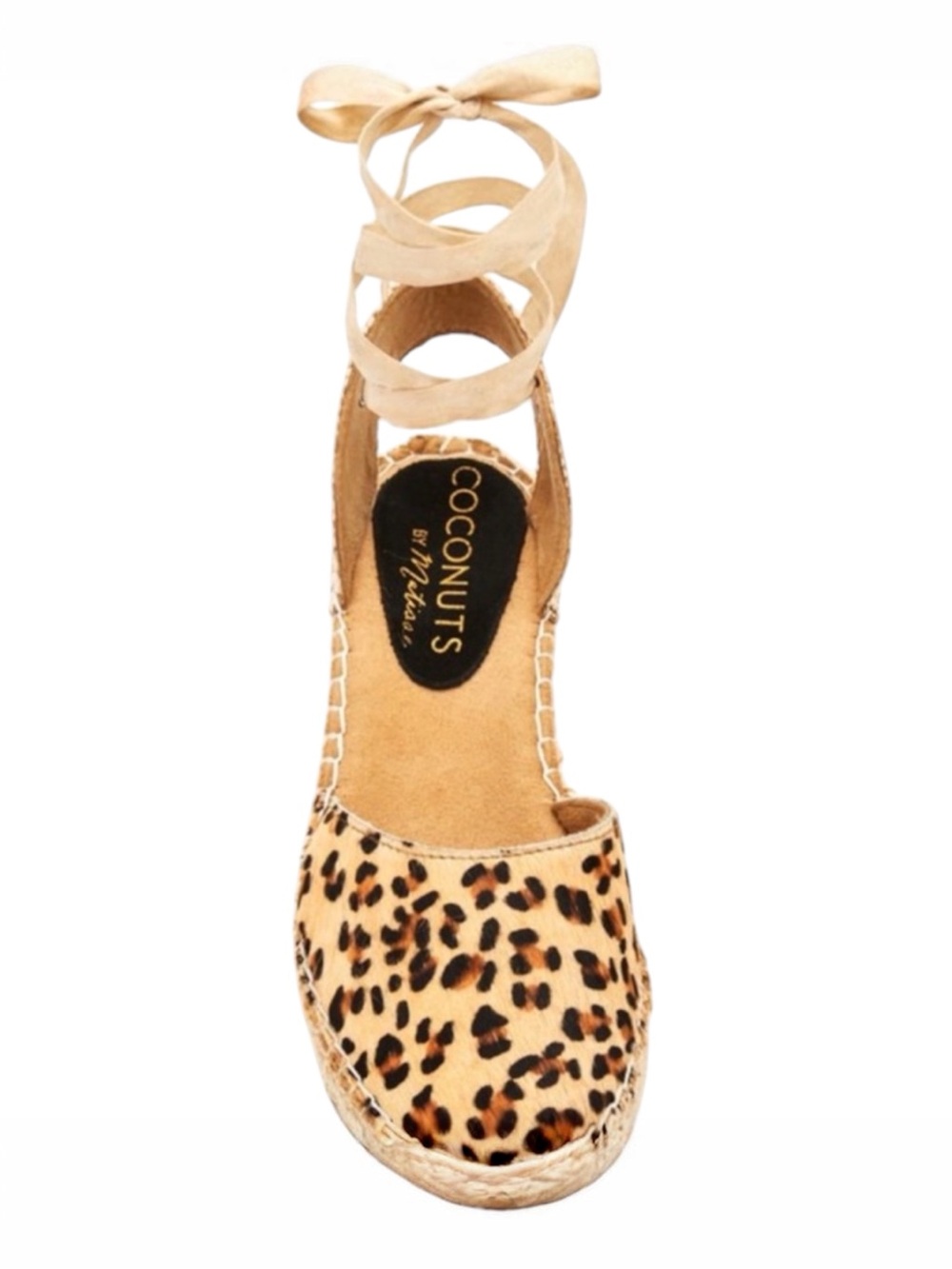 NWT Coconuts by Matisse Firefly Leopard Calf Hair Espadrille Wedges Sz 6 - Picture 5 of 14
